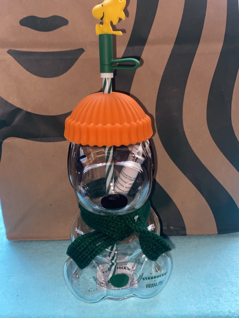 Limited Edition Starbucks x Peanuts Snoopy Glass Cup